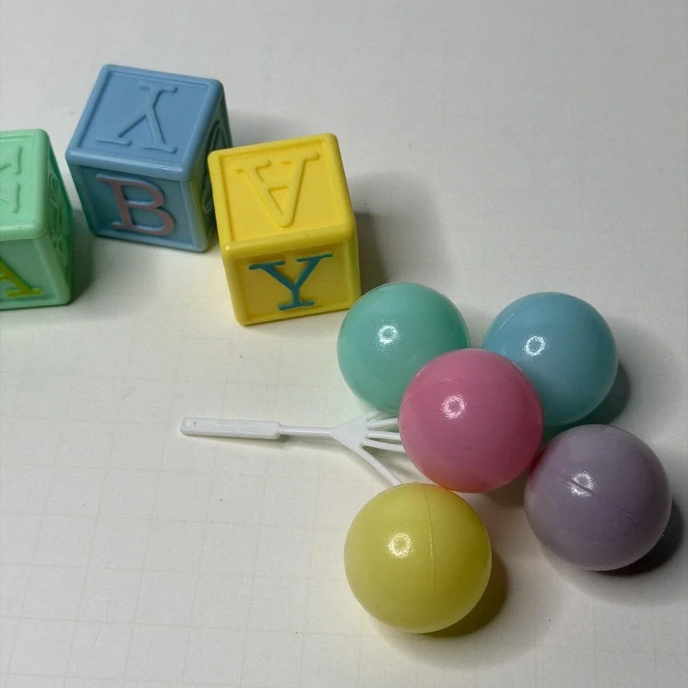 Baby Blocks Baby Shower Cake Topper Gender Reveal Party Theme